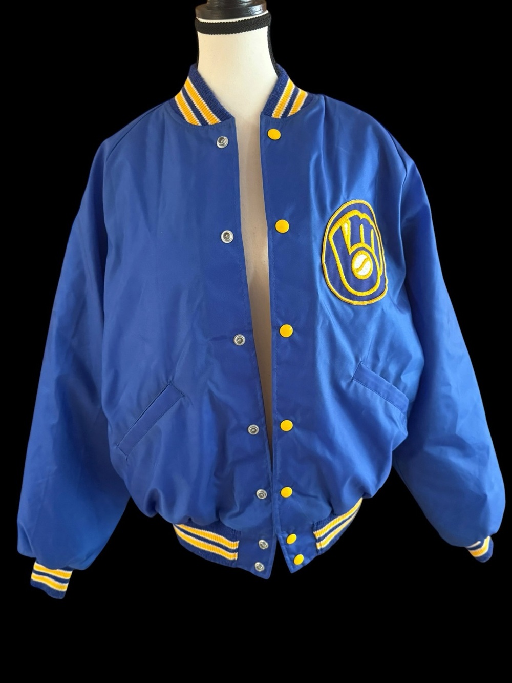 70s/80s Milwaukee Brewers Butwin Jacket Ball in Glove Logo 1982 World Series